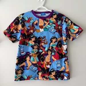 Aladdin/Jasmine AOP Print Tshirt Tokyo Disneyland Medium (fits like a small)
